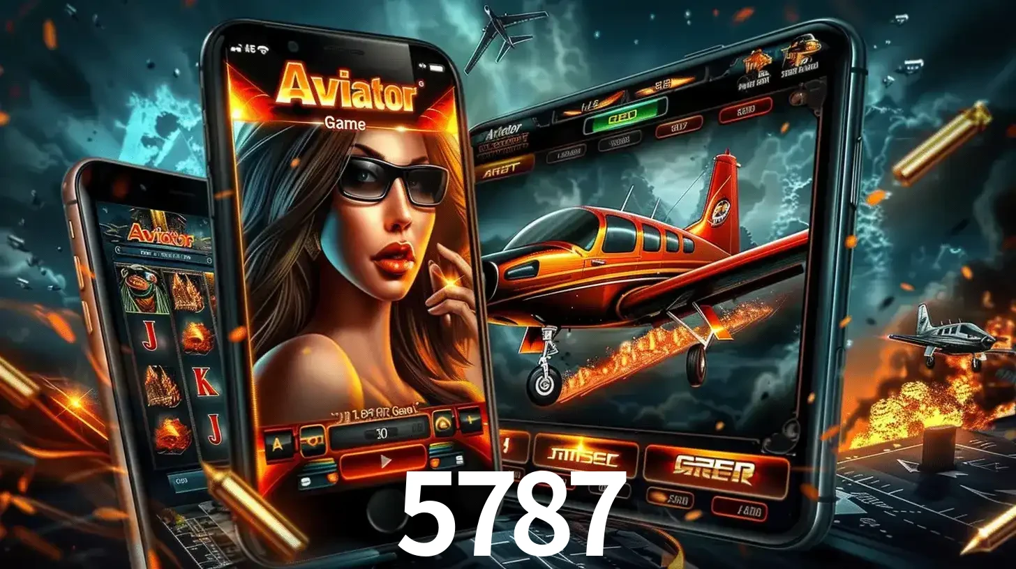 O popular jogo de apostas Aviator exibido em vários celulares e tablets, mostrando a interface emocionante e a ação de voo disponíveis para jogar agora no 5787.